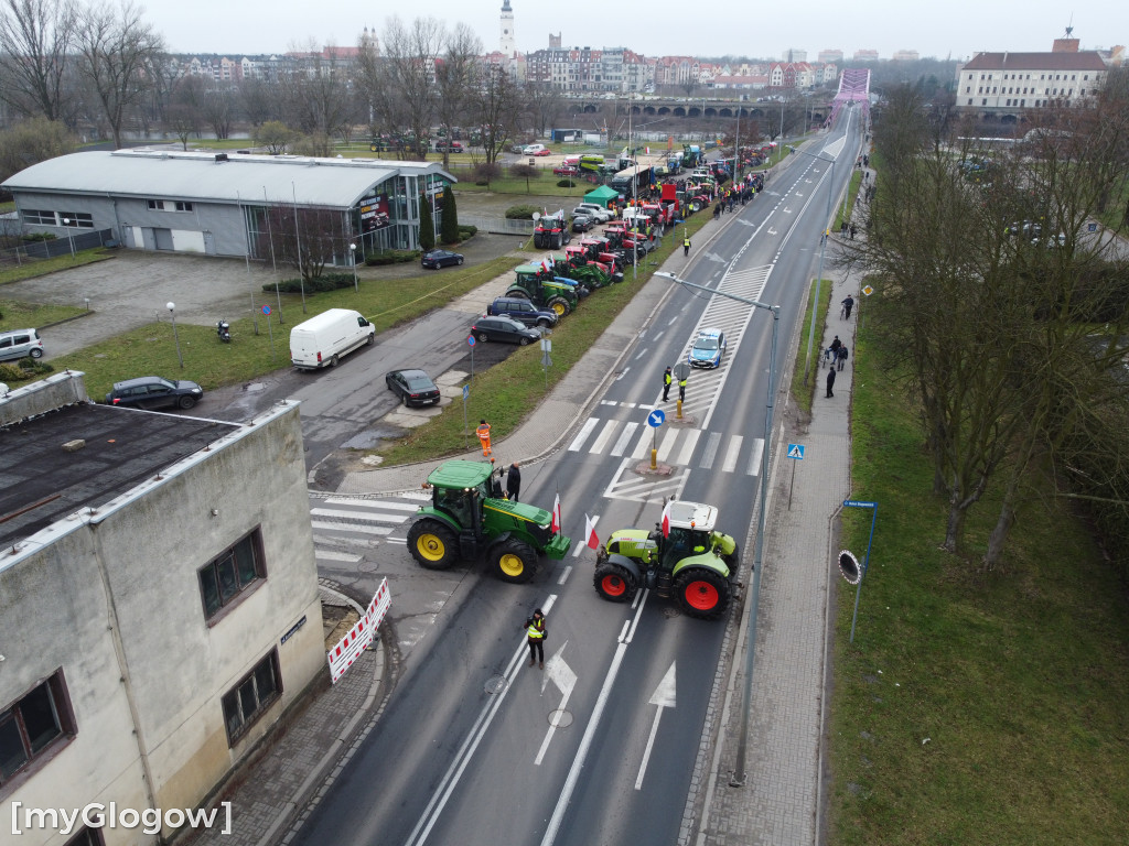 W Głogowie ruszył protest rolników