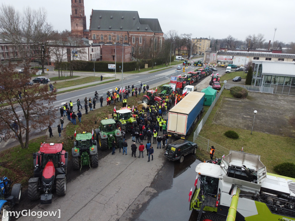 W Głogowie ruszył protest rolników