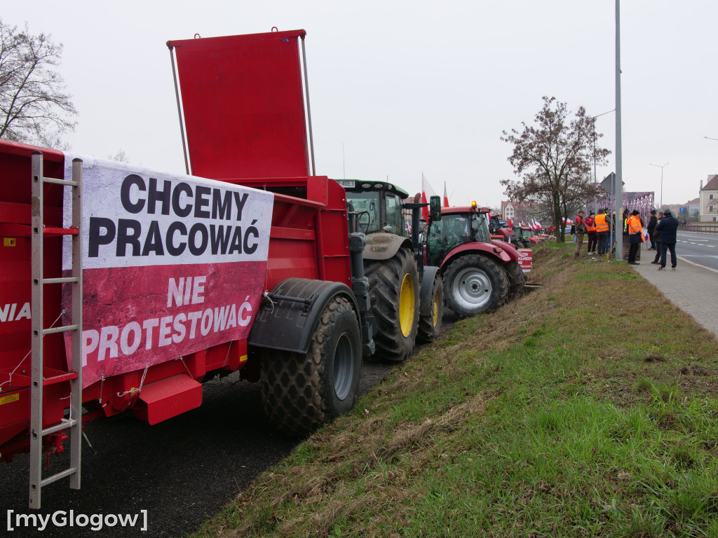 W Głogowie ruszył protest rolników