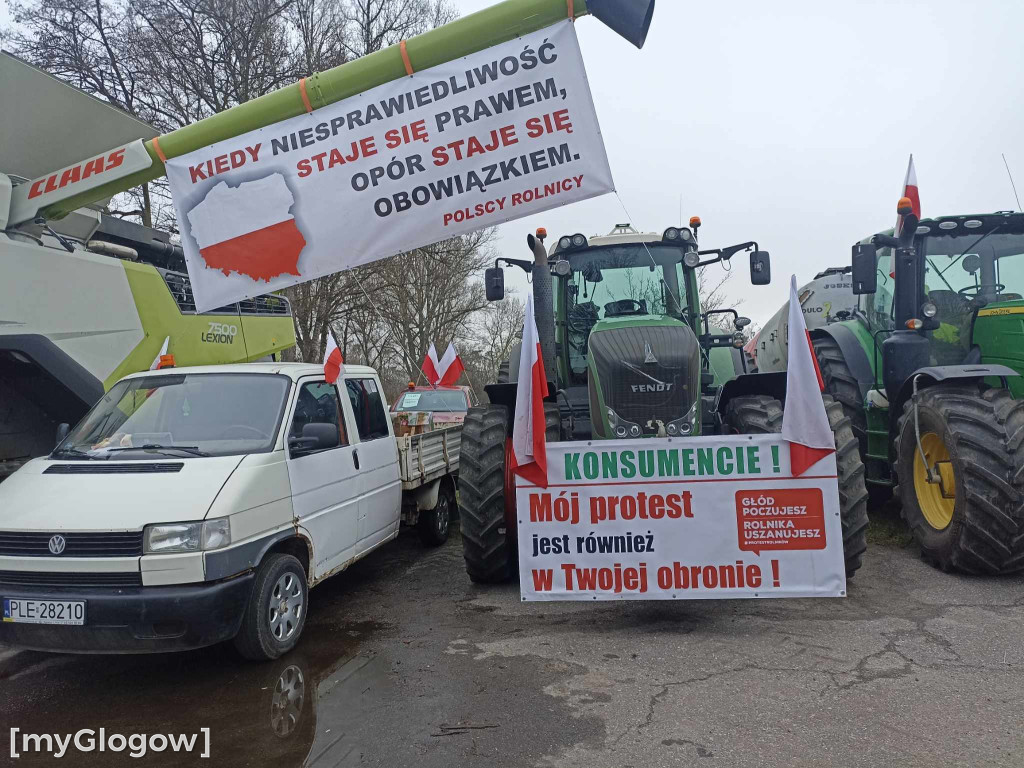 W Głogowie ruszył protest rolników