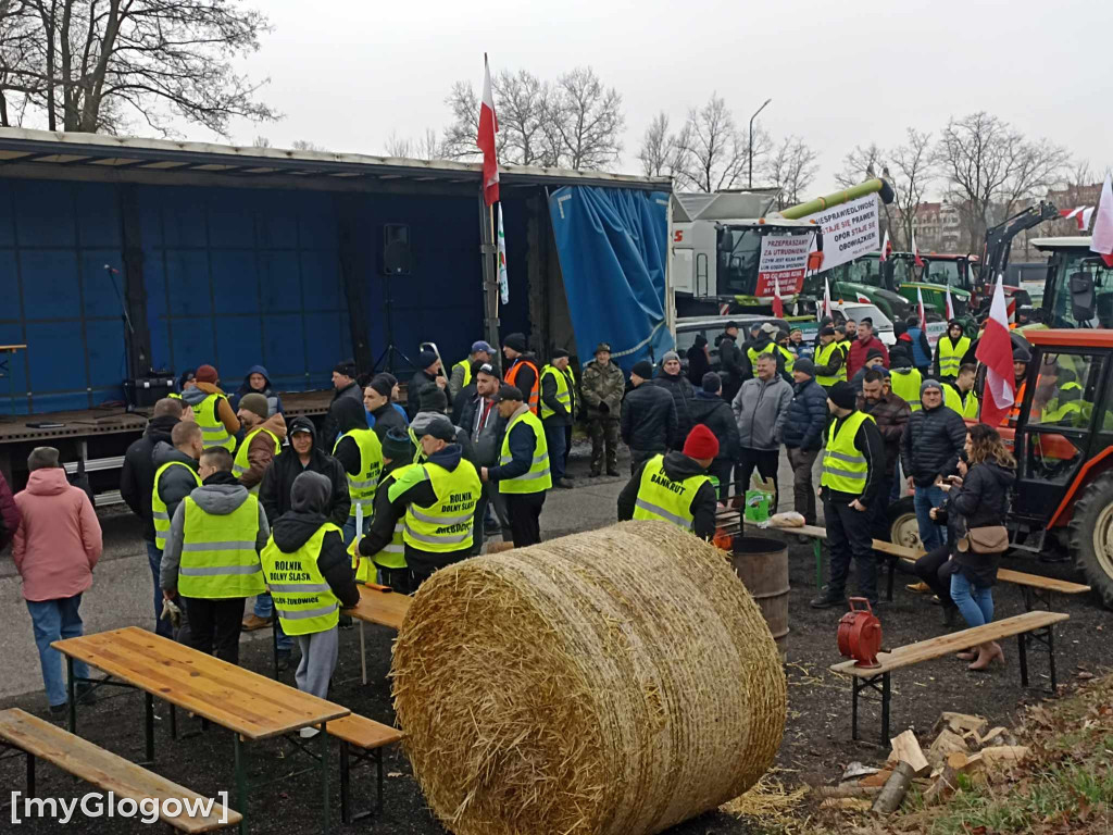 W Głogowie ruszył protest rolników