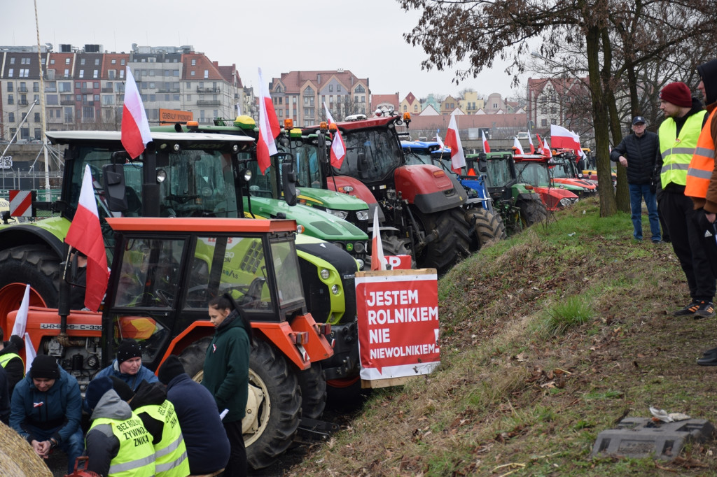 Protest rolników w Głogowie, południe