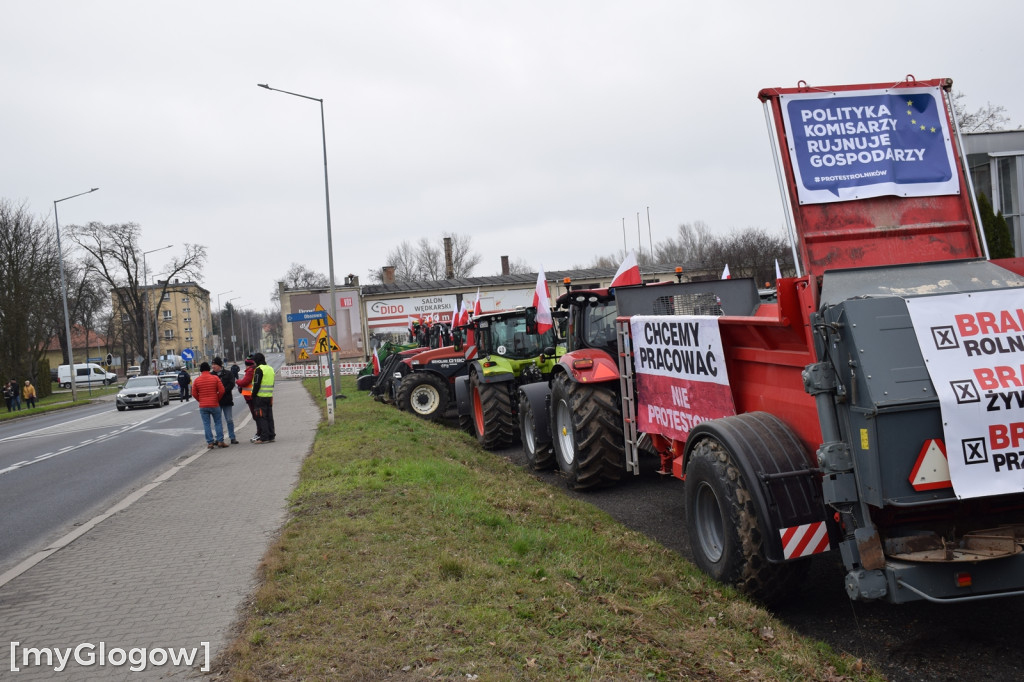 Protest rolników w Głogowie, południe