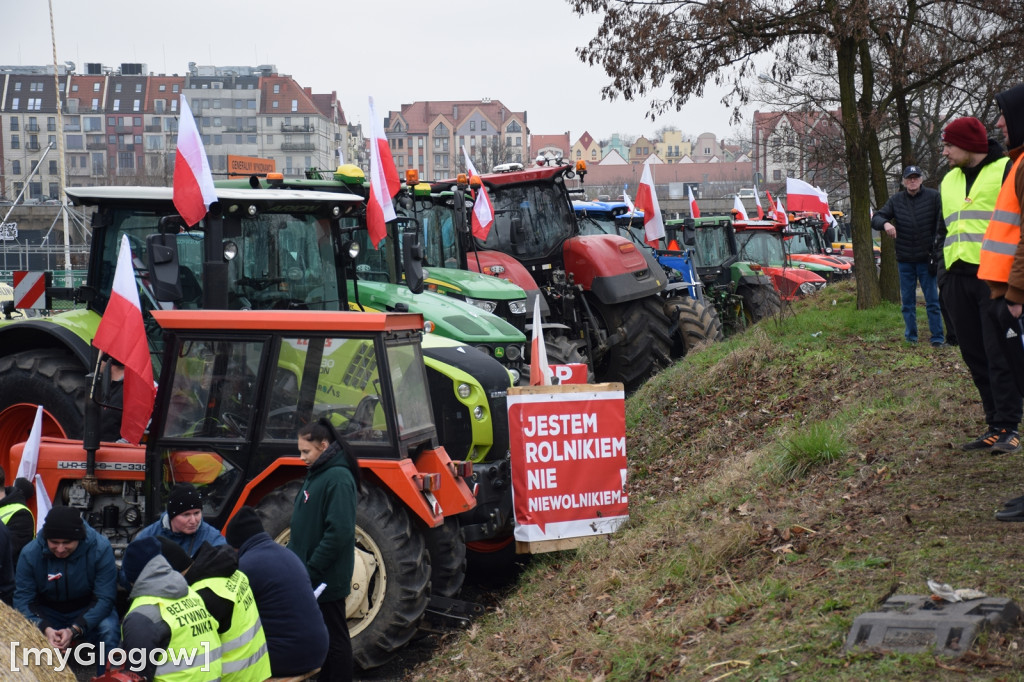 Protest rolników w Głogowie, południe