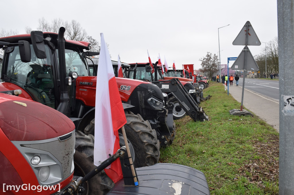 Protest rolników w Głogowie, południe