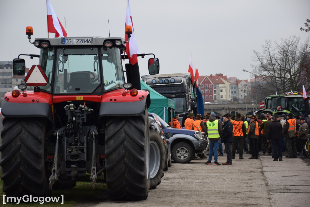 Protest rolników w Głogowie, południe