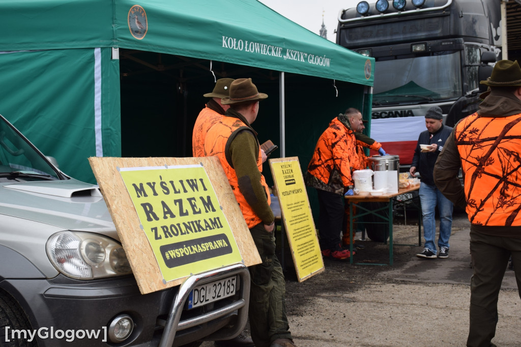 Protest rolników w Głogowie, południe