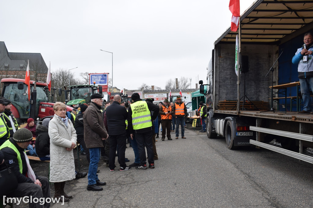 Protest rolników w Głogowie, południe