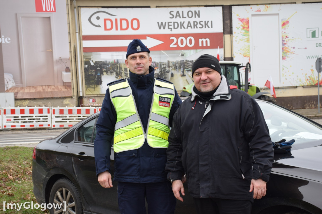 Protest rolników w Głogowie, południe