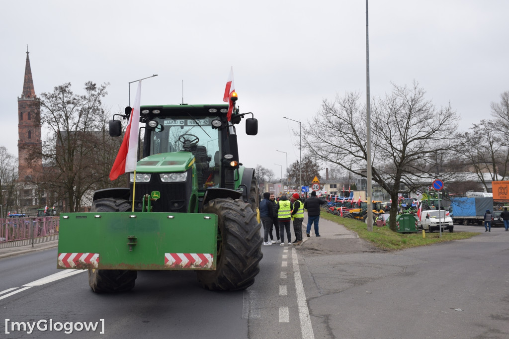 Protest rolników w Głogowie, południe