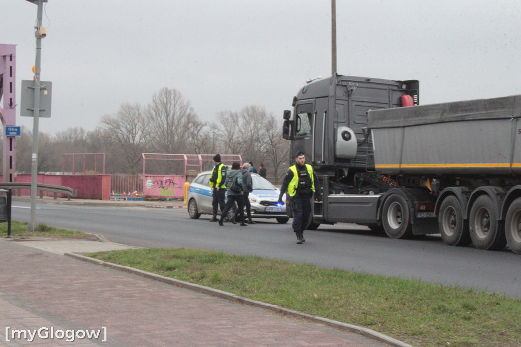 Grupa rolników urwała się z protestu na Ostrowie Tumskim w Głogowie