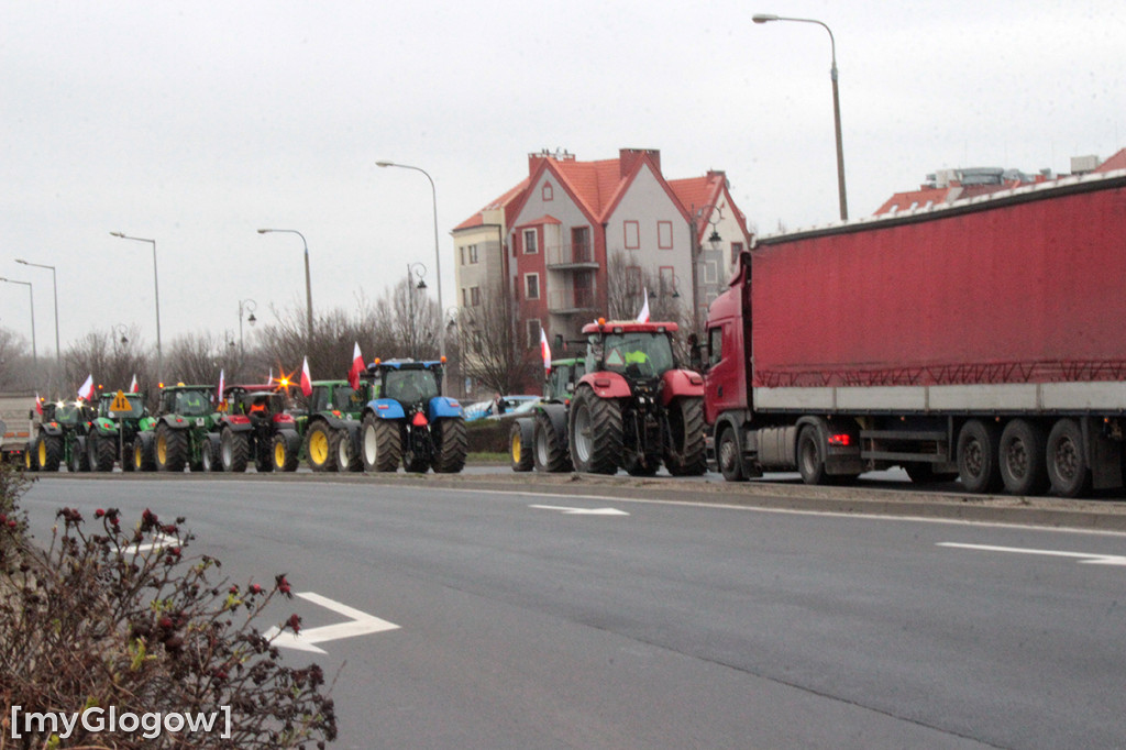 Grupa rolników urwała się z protestu na Ostrowie Tumskim w Głogowie