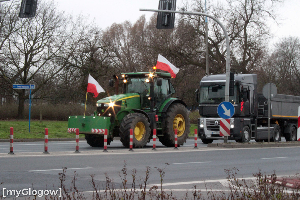 Grupa rolników urwała się z protestu na Ostrowie Tumskim w Głogowie