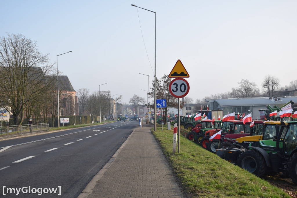 Drugi dzień protestu rolników w Głogowie
