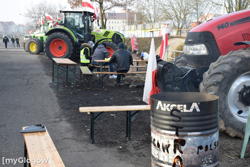 Drugi dzień protestu rolników w Głogowie