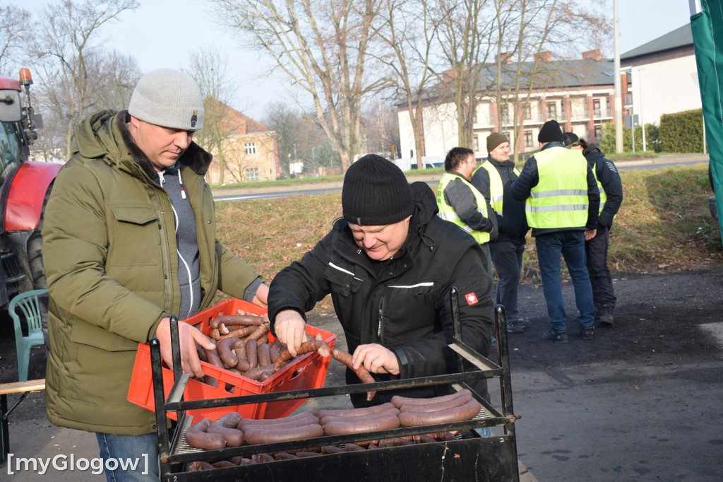 Drugi dzień protestu rolników w Głogowie