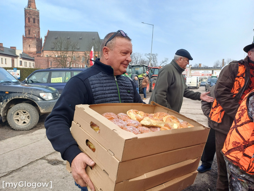 Drugi dzień protestu rolników w Głogowie