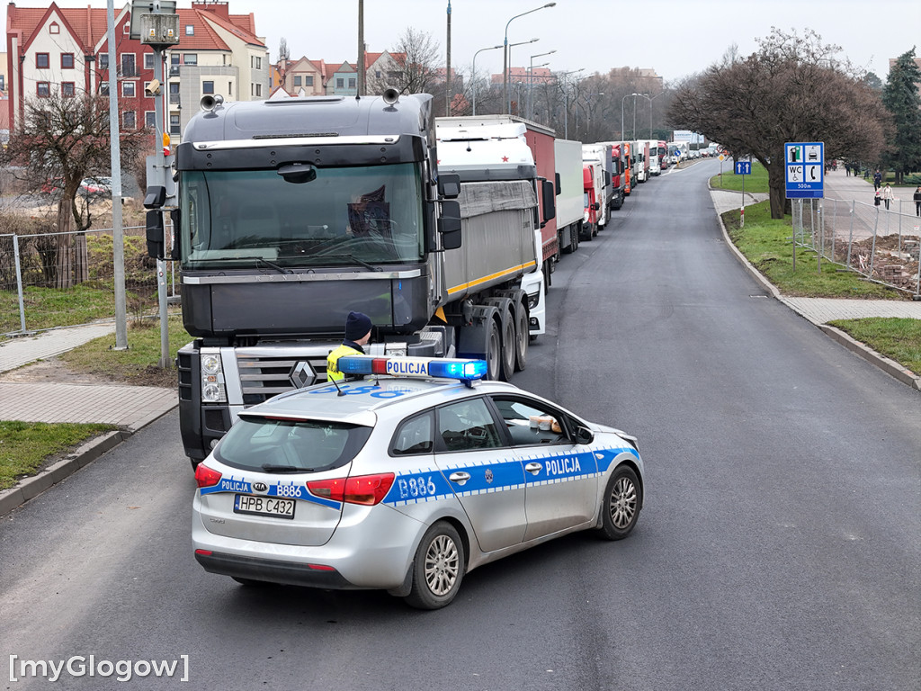 Grupa rolników urwała się z protestu na Ostrowie Tumskim w Głogowie