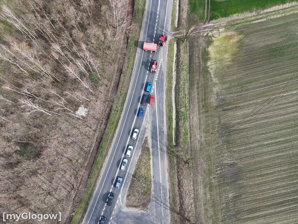 Blokada rolnicza w Nielubi i wycieczki po DW 292