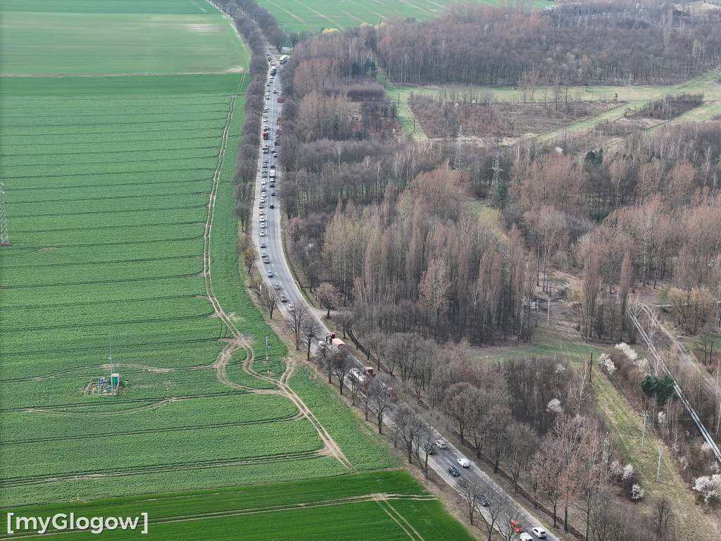 Blokada rolnicza w Nielubi i wycieczki po DW 292