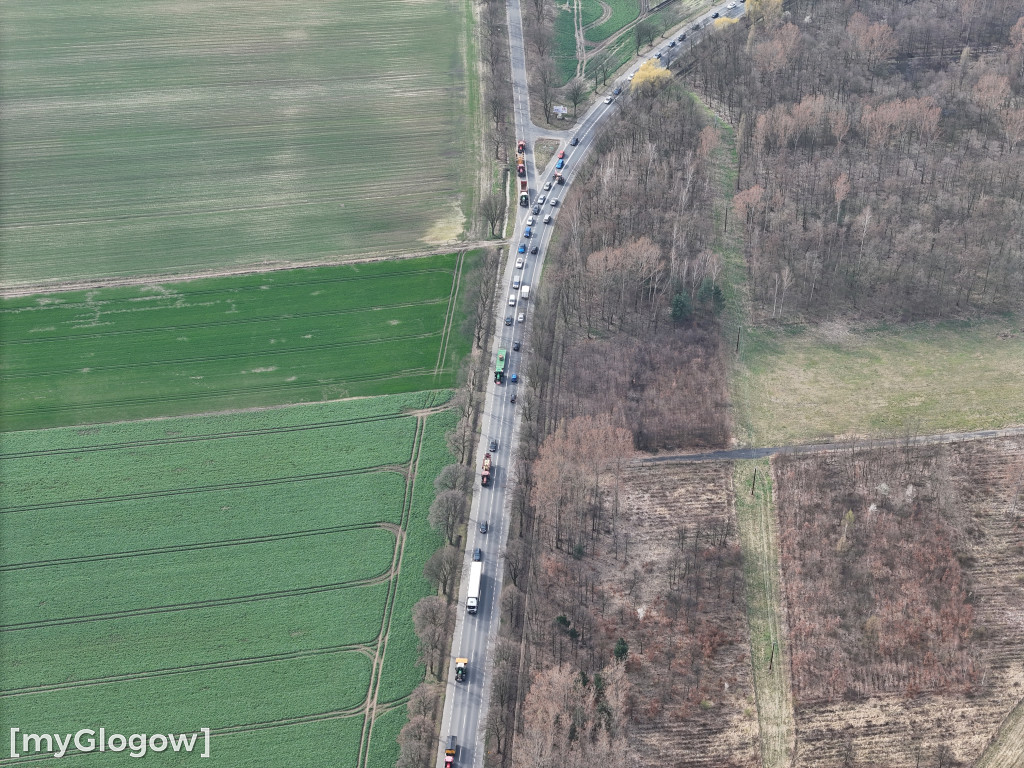 Blokada rolnicza w Nielubi i wycieczki po DW 292
