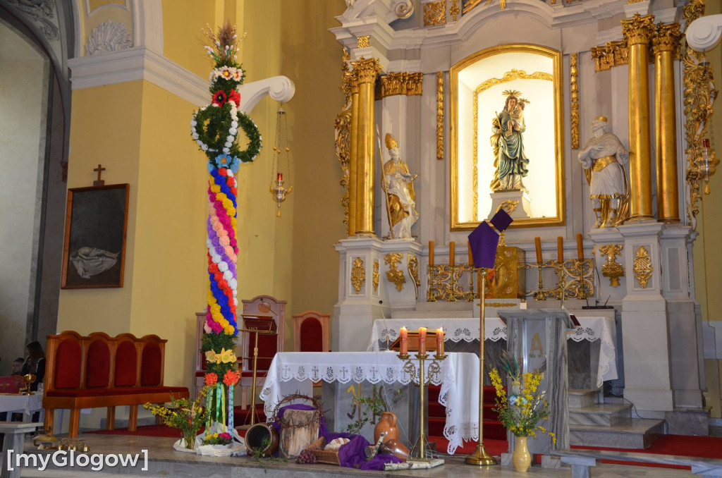 Msza święta w Niedzielę Palmową w kościele Bożego Ciała w Głogowie