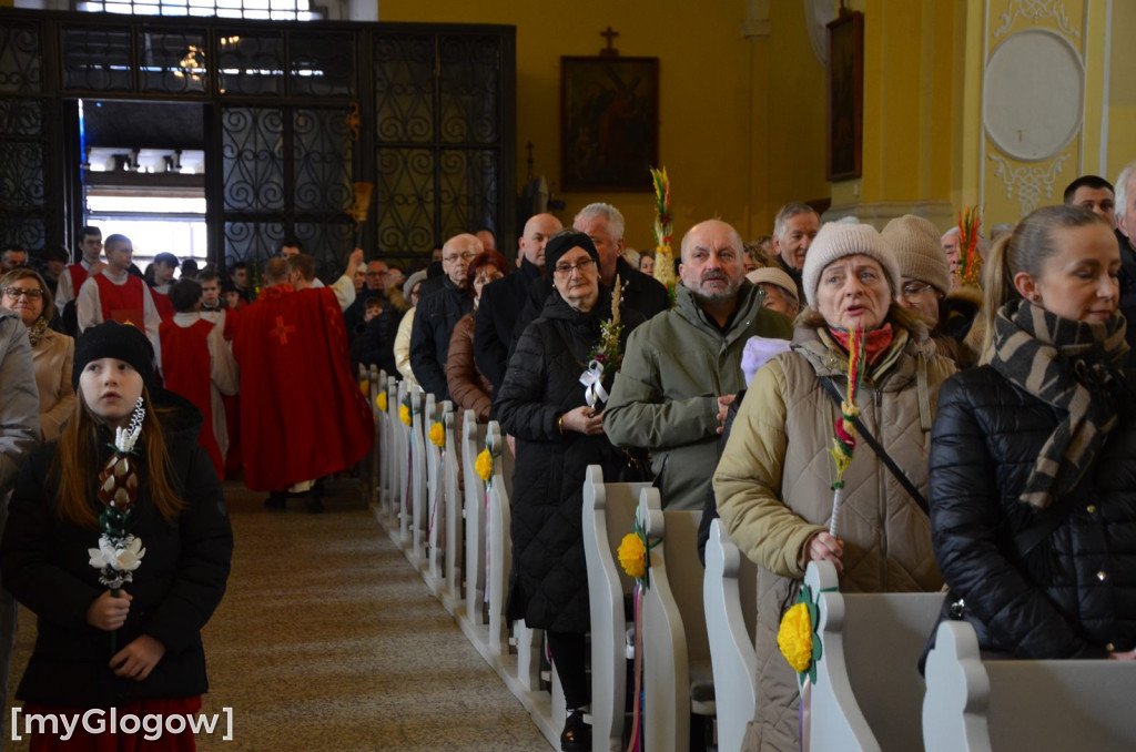 Msza święta w Niedzielę Palmową w kościele Bożego Ciała w Głogowie