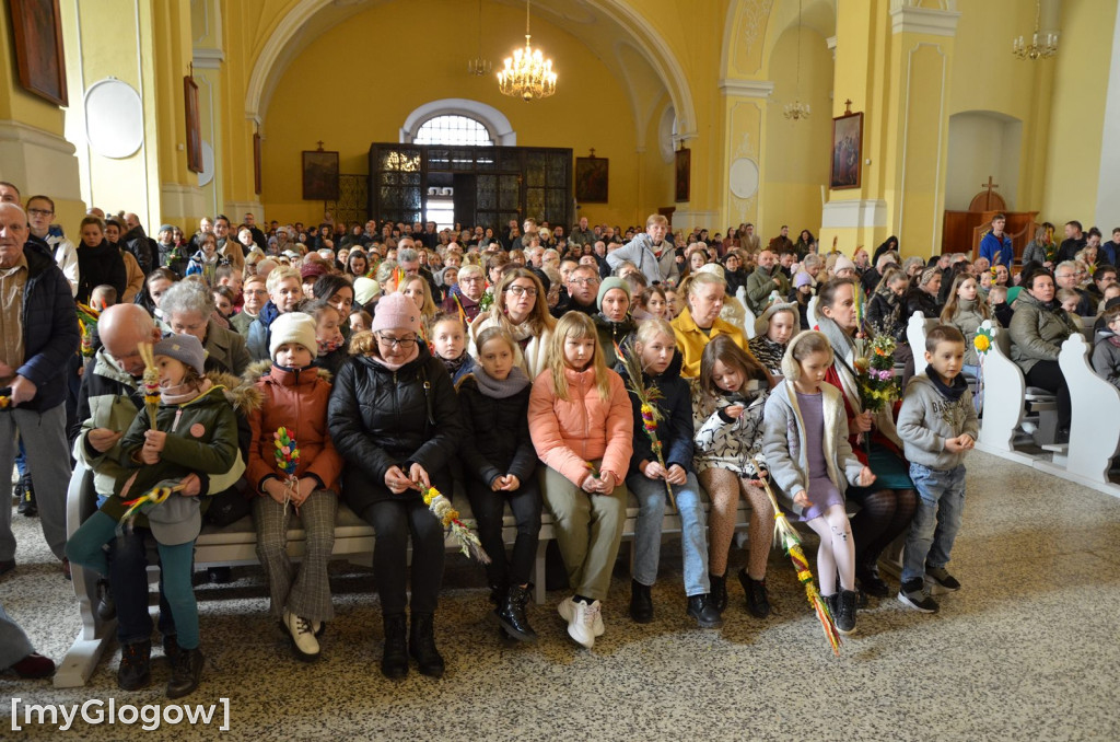 Msza święta w Niedzielę Palmową w kościele Bożego Ciała w Głogowie