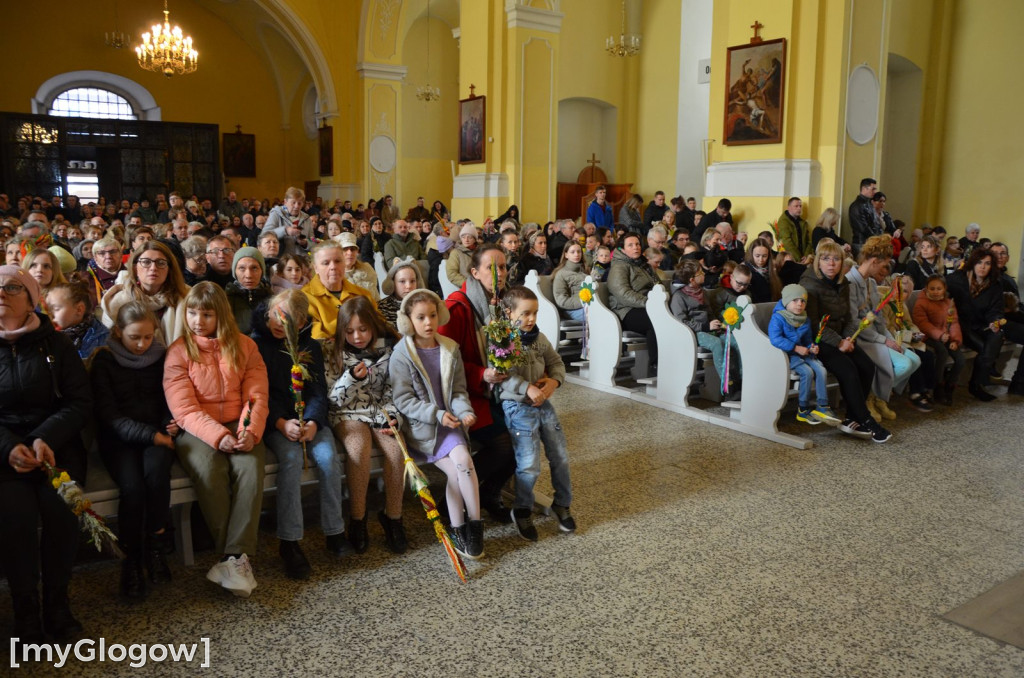 Msza święta w Niedzielę Palmową w kościele Bożego Ciała w Głogowie