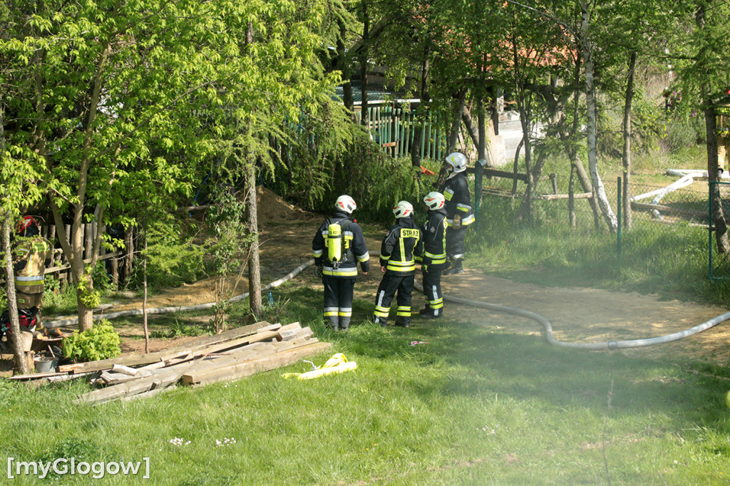 Pożar w chacie w skansenie pod Głogowem
