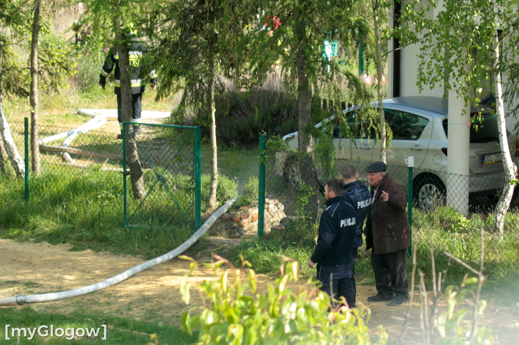 Pożar w chacie w skansenie pod Głogowem