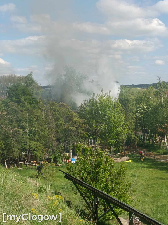 Pożar w chacie w skansenie pod Głogowem