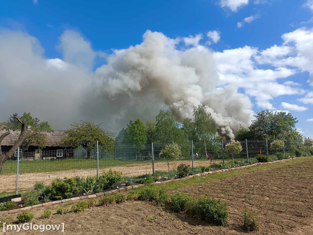 Pożar w chacie w skansenie pod Głogowem