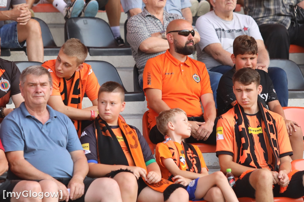 Kibice na meczu Chrobrego Głogów z Termalicą