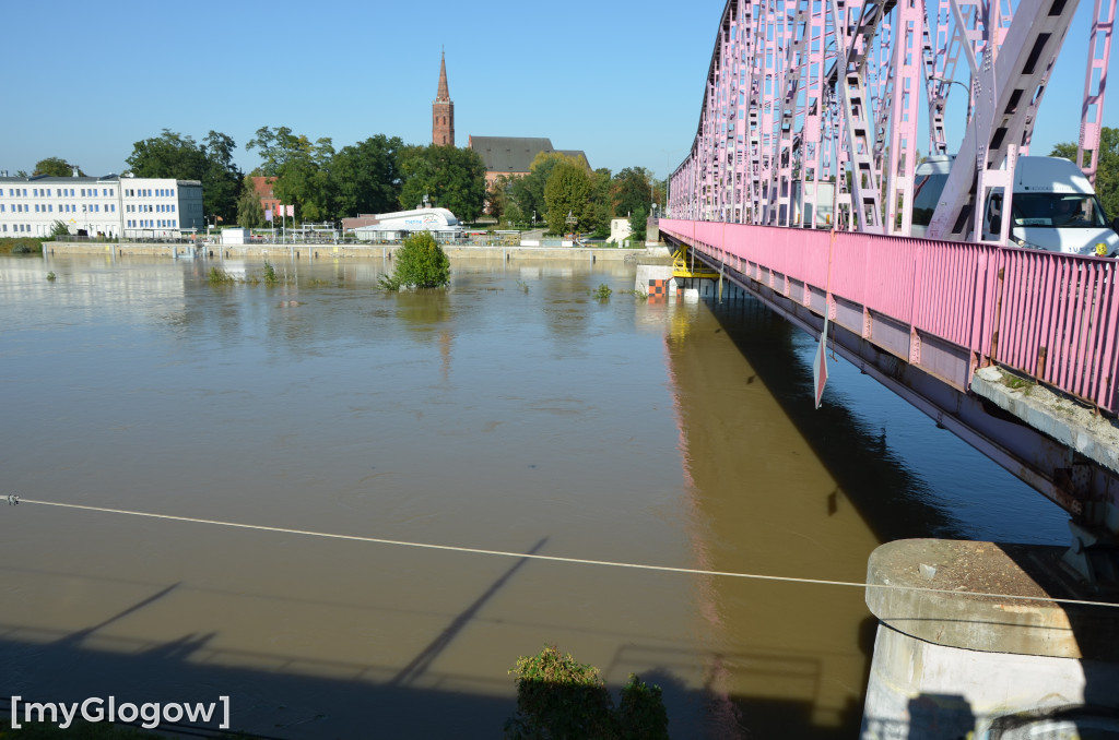 Odra w Głogowie wciąż przybiera