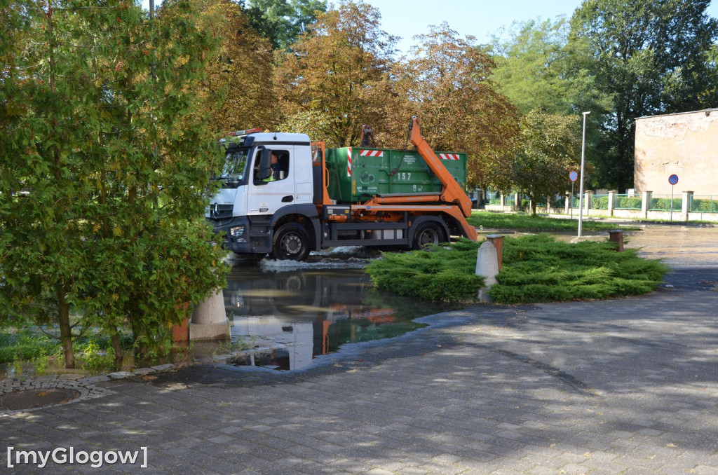 Ostrów Tumski w Głogowie w czasie kulminacji na Odrze