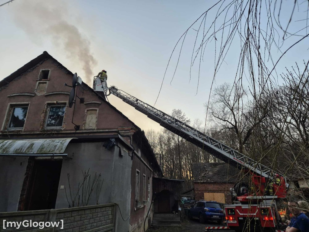 Ogień z komina na pół metra