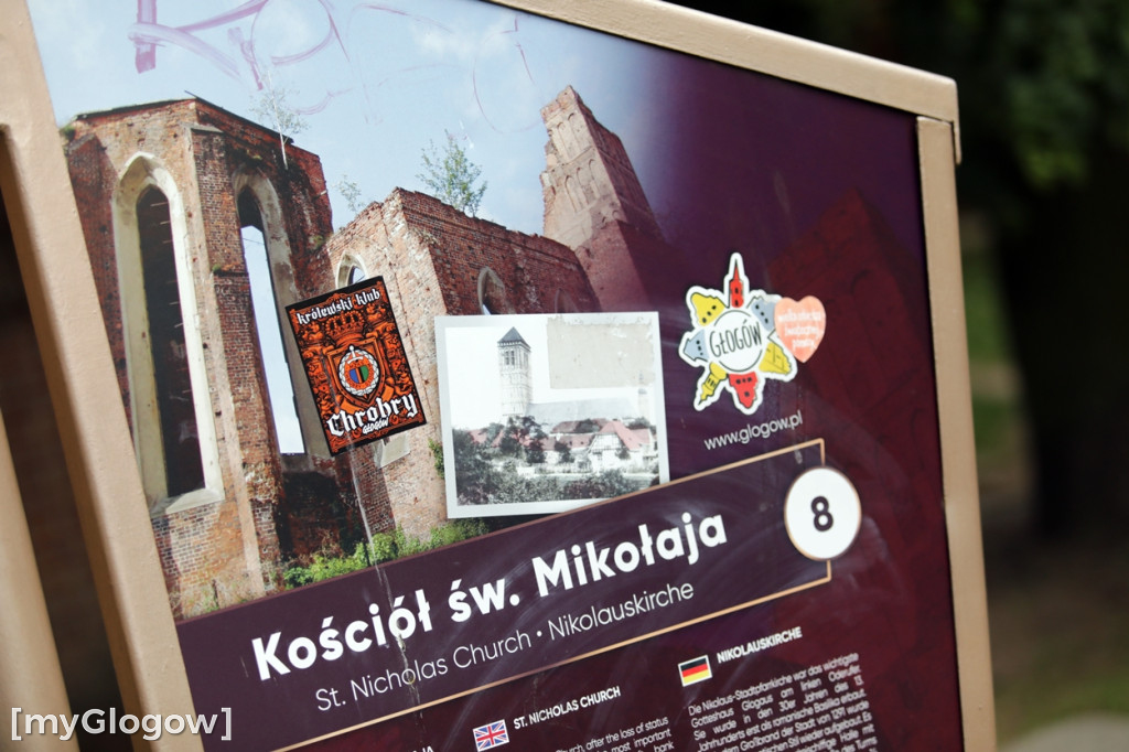 Zwiedzali ruiny kościoła św. Mikołaja w Głogowie