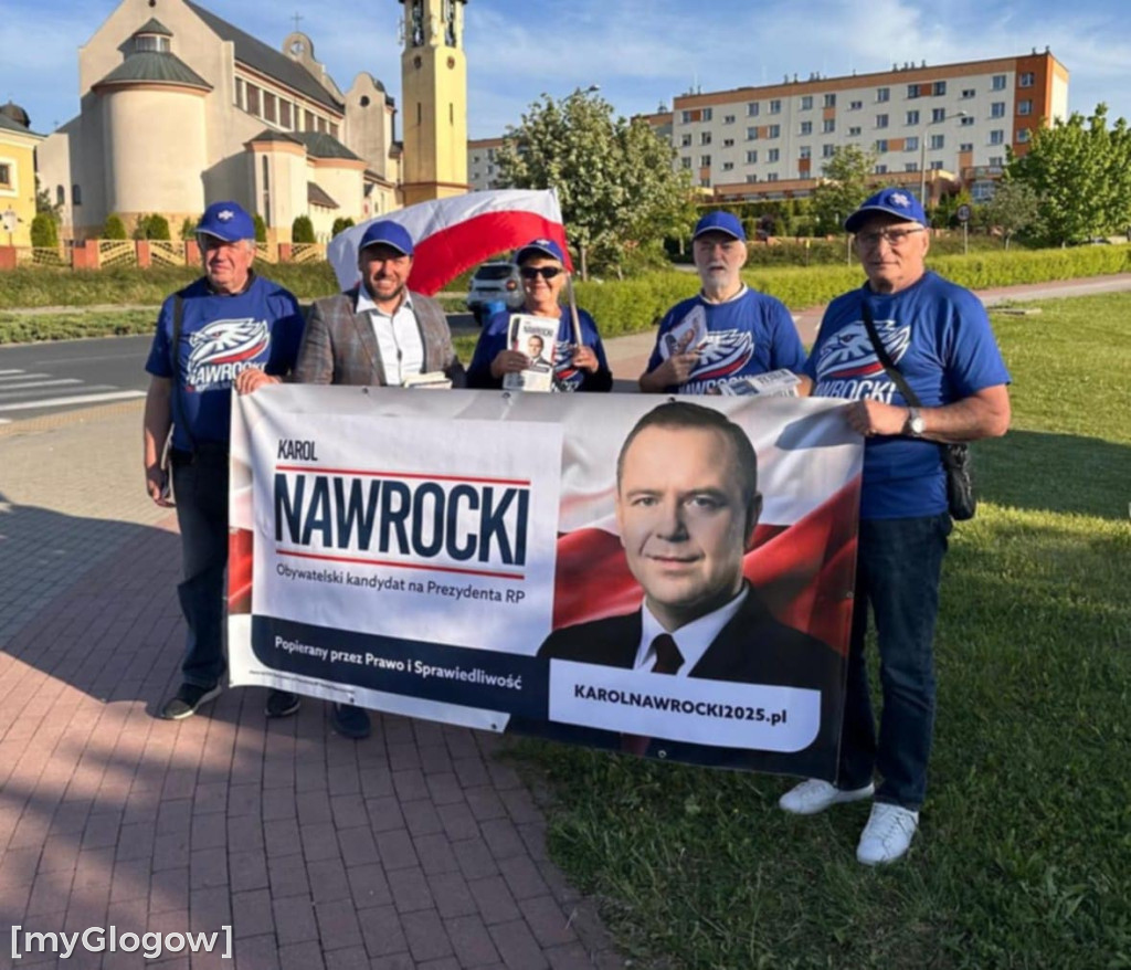 Głogów i powiat głogowski wspierają Nawrockiego