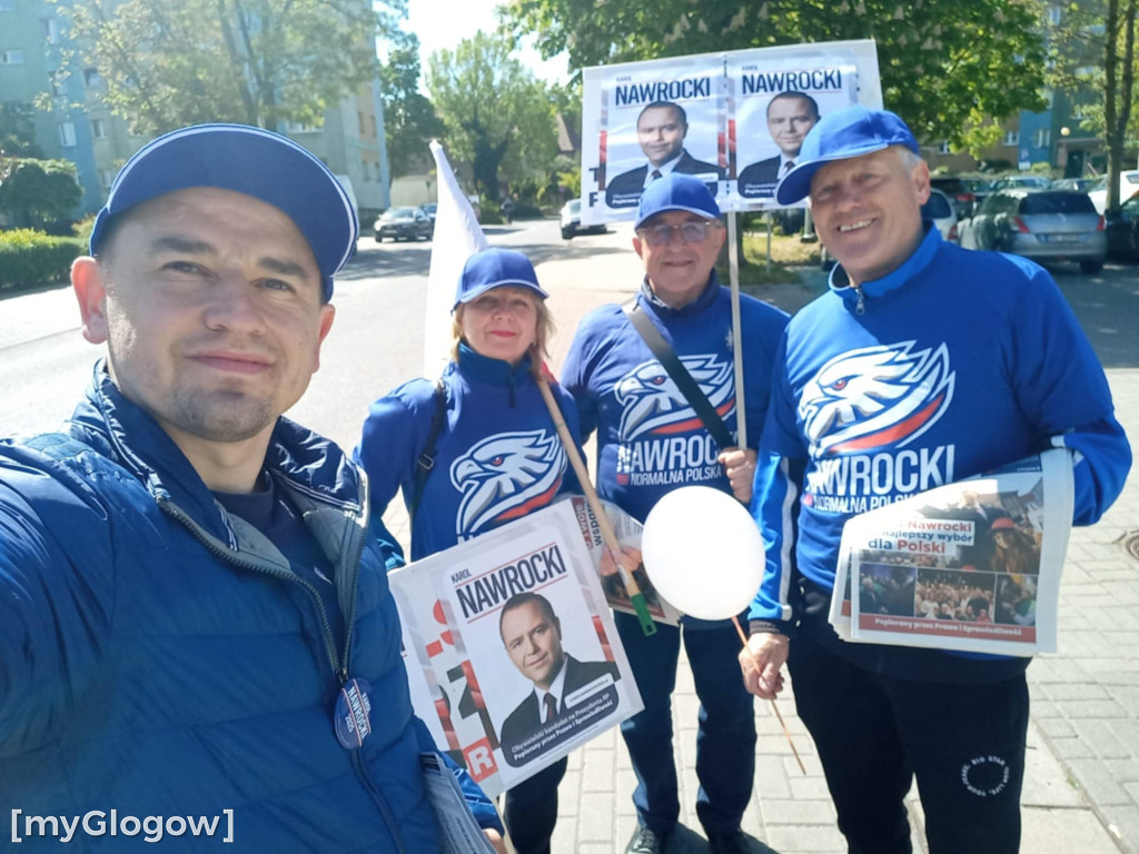 Głogów i powiat głogowski wspierają Nawrockiego