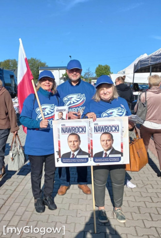 Głogów i powiat głogowski wspierają Nawrockiego