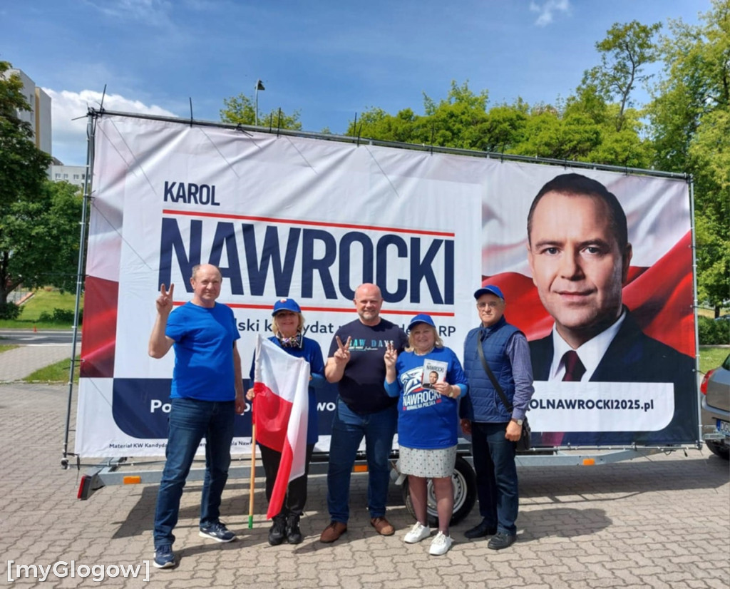 Głogów i powiat głogowski wspierają Nawrockiego