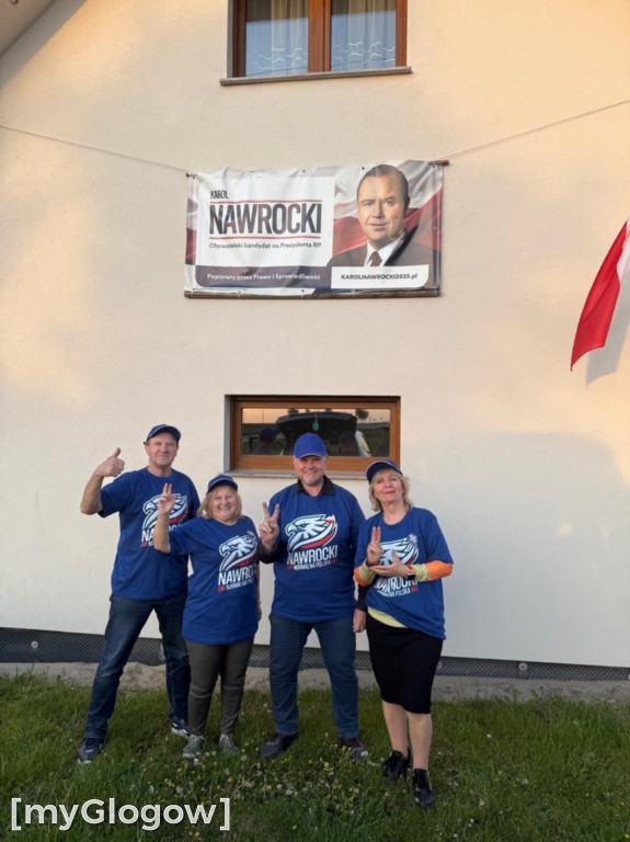 Głogów i powiat głogowski wspierają Nawrockiego