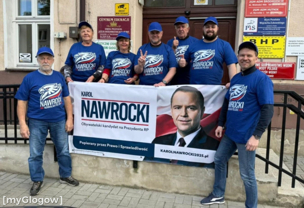 Głogów i powiat głogowski wspierają Nawrockiego