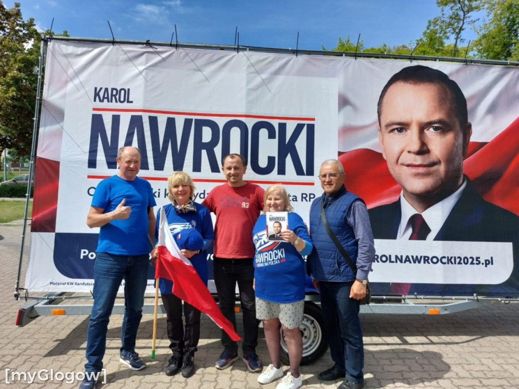 Głogów i powiat głogowski wspierają Nawrockiego