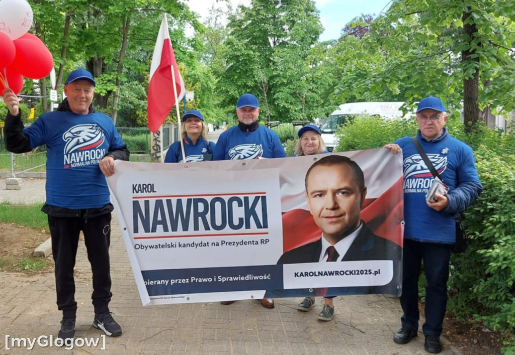 Głogów i powiat głogowski wspierają Nawrockiego