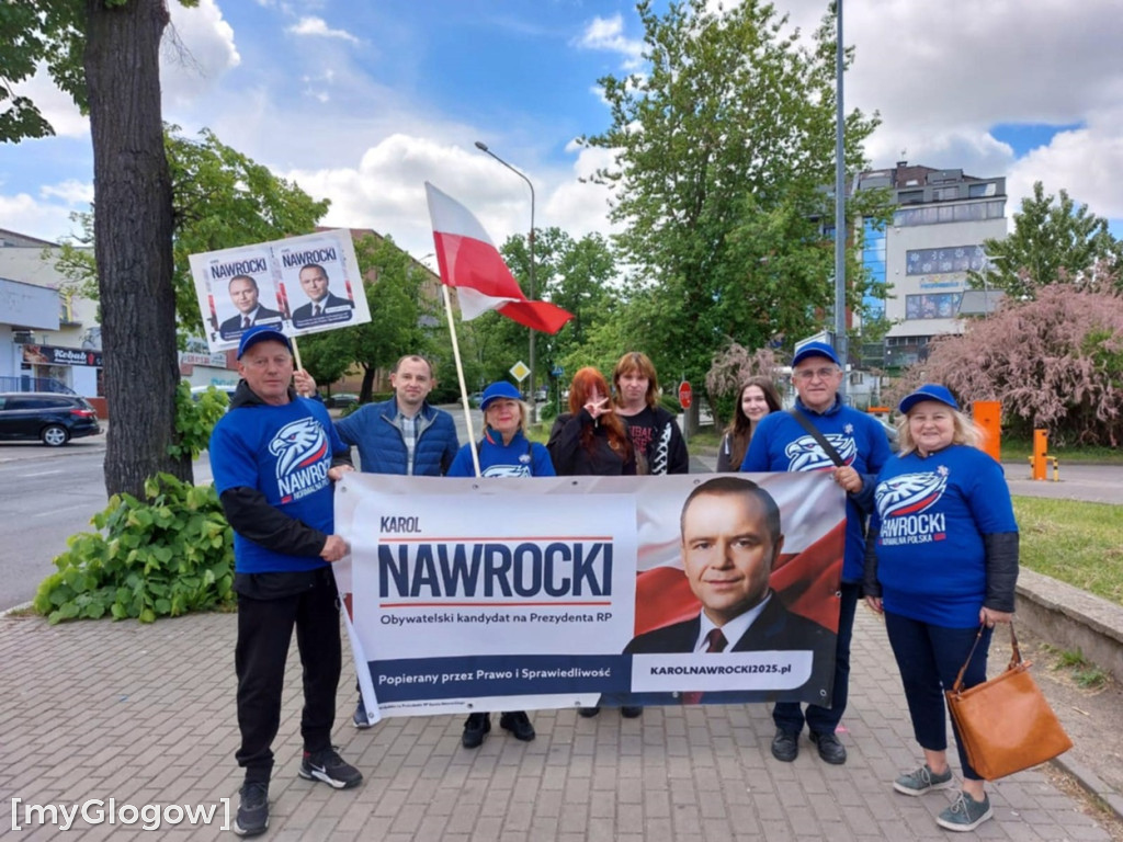 Głogów i powiat głogowski wspierają Nawrockiego