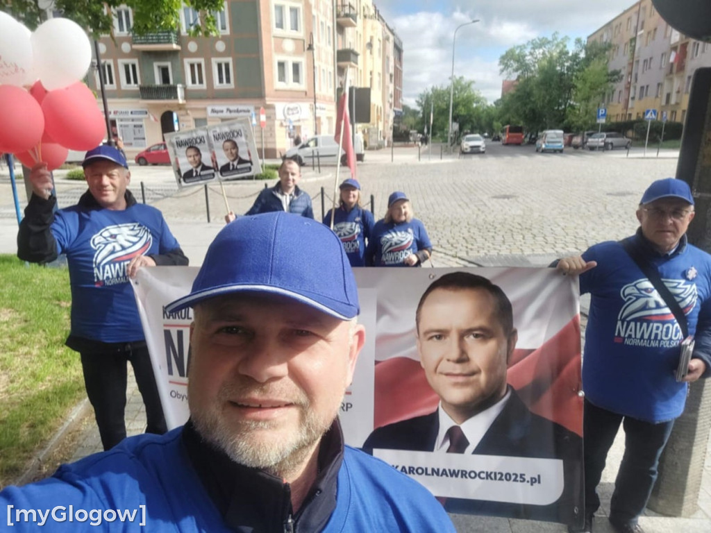 Głogów i powiat głogowski wspierają Nawrockiego