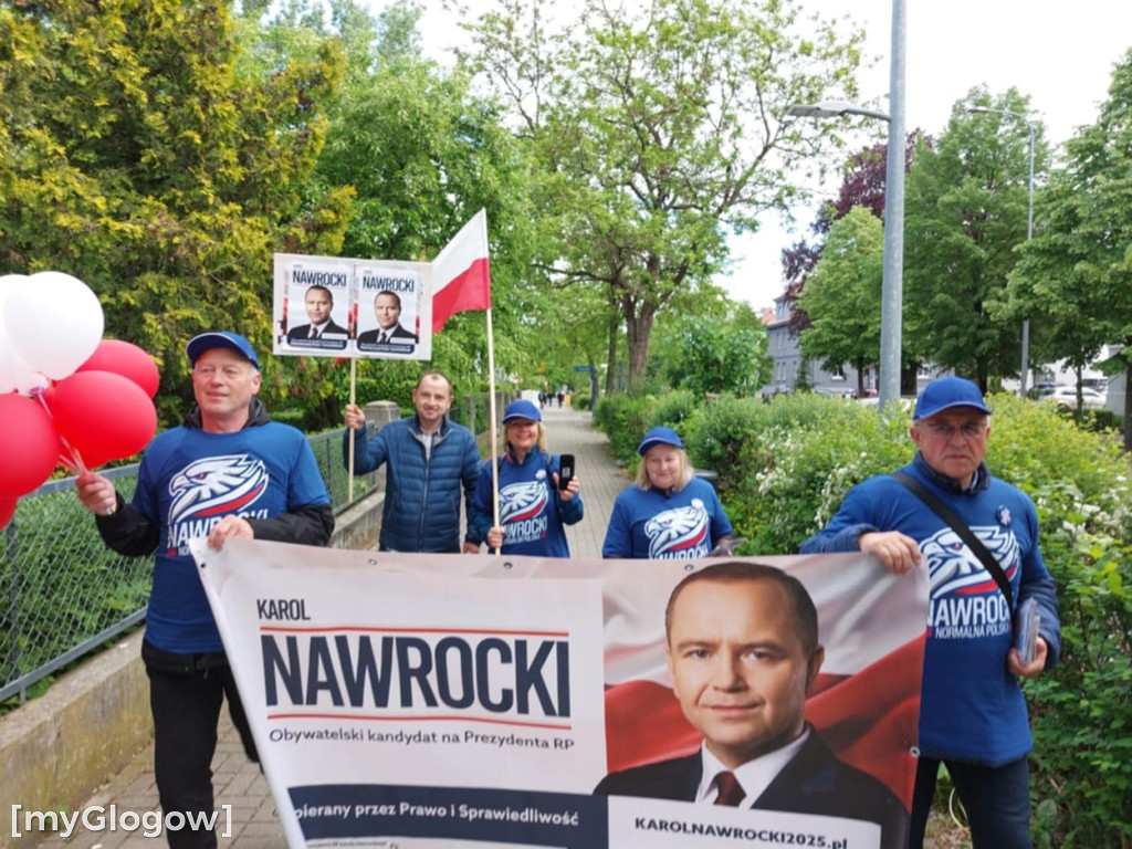 Głogów i powiat głogowski wspierają Nawrockiego