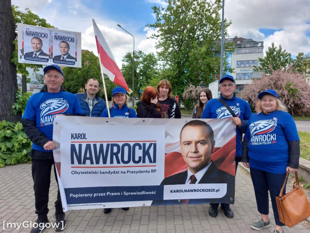 Głogów i powiat głogowski wspierają Nawrockiego